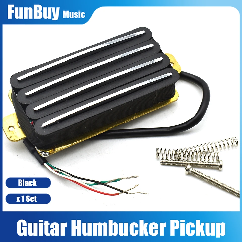 1 ks horúcou koľajnicou 2-dvojdieňová čepeľová elektrická gitara Humbucker Pickups 4 drôtové gitarové doplnky Čierne/žlté/zelené/biele/červené