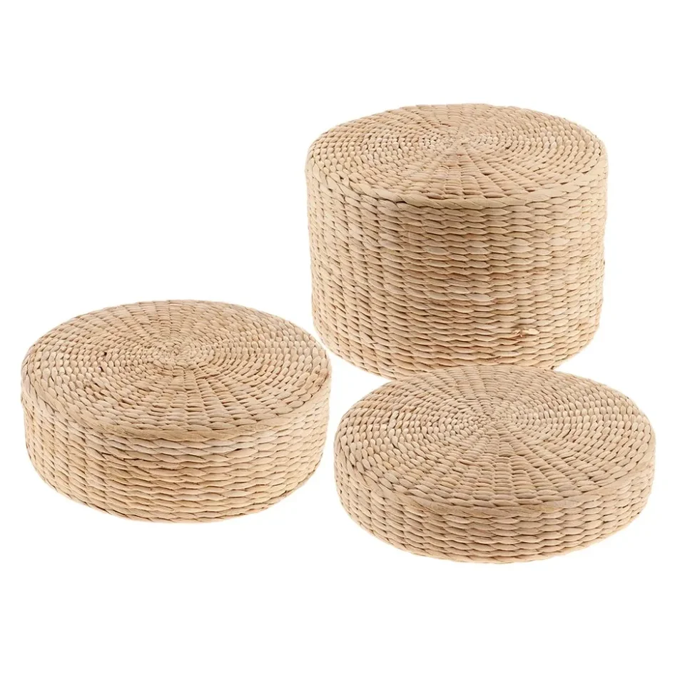 1 ks japonský futon Mat Round Slaw Tatami Bay Window SEAT MAT MADSKÁ Budhistické meditácie Rattan Mat Dropshipping Center