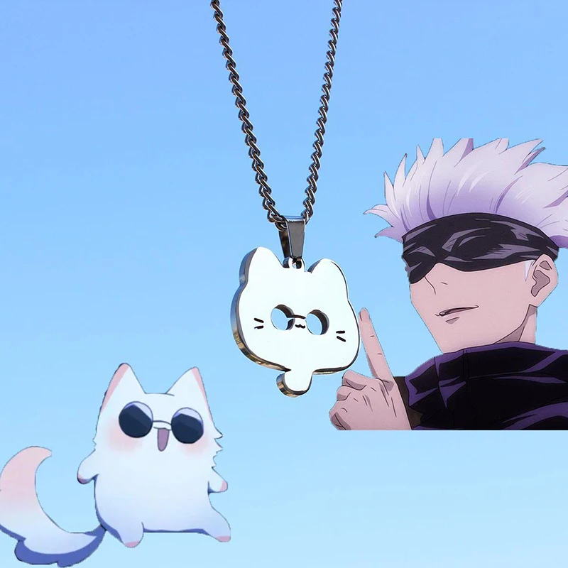 1 ks karikatúra Japan Anime Anime jujutsu Kaisen náhrdelník Gojo satoru Cat Cosplay zliatiny Prívesok Náhrdelníky pre fanúšikov