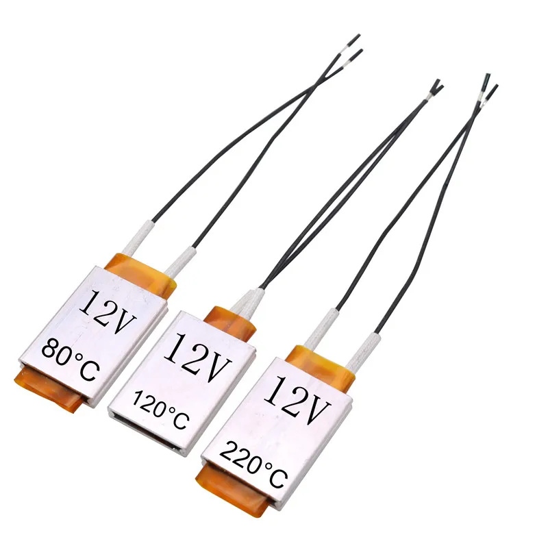 1 ks keramická elektrická vykurovacia doska vykurovanie vozidla 12 V shell keramický plech s konštantným ohrievačom teploty 80/120/220 ℃