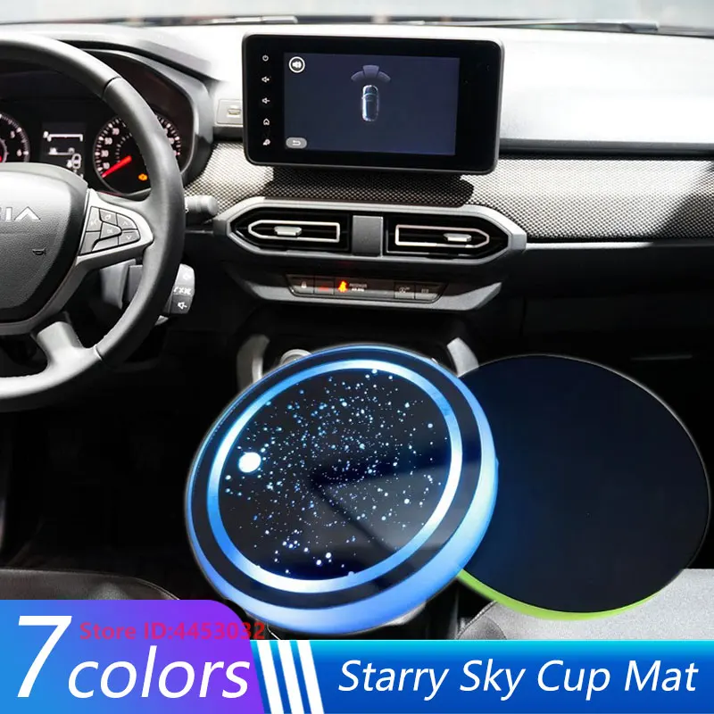 1 ks LED dióda Držitie vozidla Držitie pre držiak Dacia Sandero Jogger Lodgy Duster Spring Logan 7 Color Coaster Fotoindukcie príslušenstvo