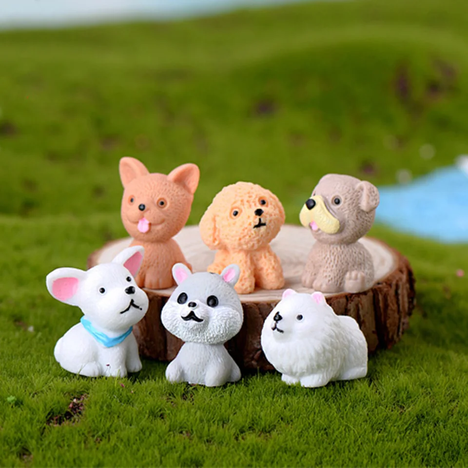 1 ks medveď psa figurínové miniatúry domácej výzdoby