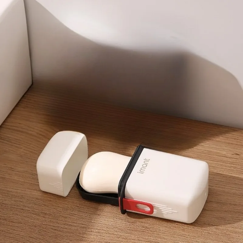 1 ks mydlové boxy Cestovné odtokové úložisko Square Mini Box s vekom vonkajšie prenosné prenosné mydlové škatule Domáce tovary