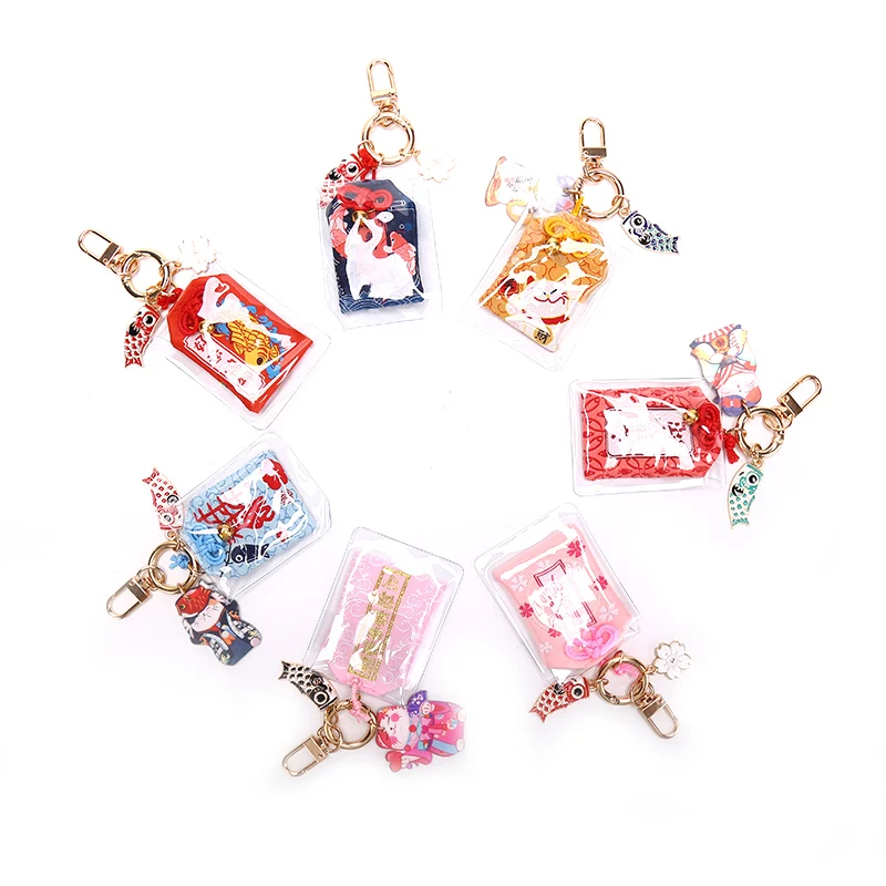 1 ks Omamori Maneki Neko Dispel nešťastie Šťastný kľúč Držiteľ kľúčov Key reťaze