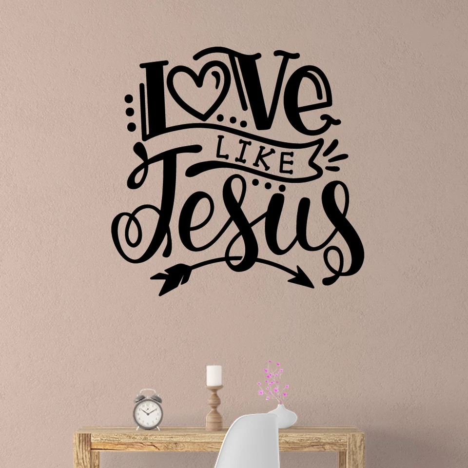 1 ks očarujúce citáty-Love Jesus Wall Stumpers Moderná módna vodotesná pre deti