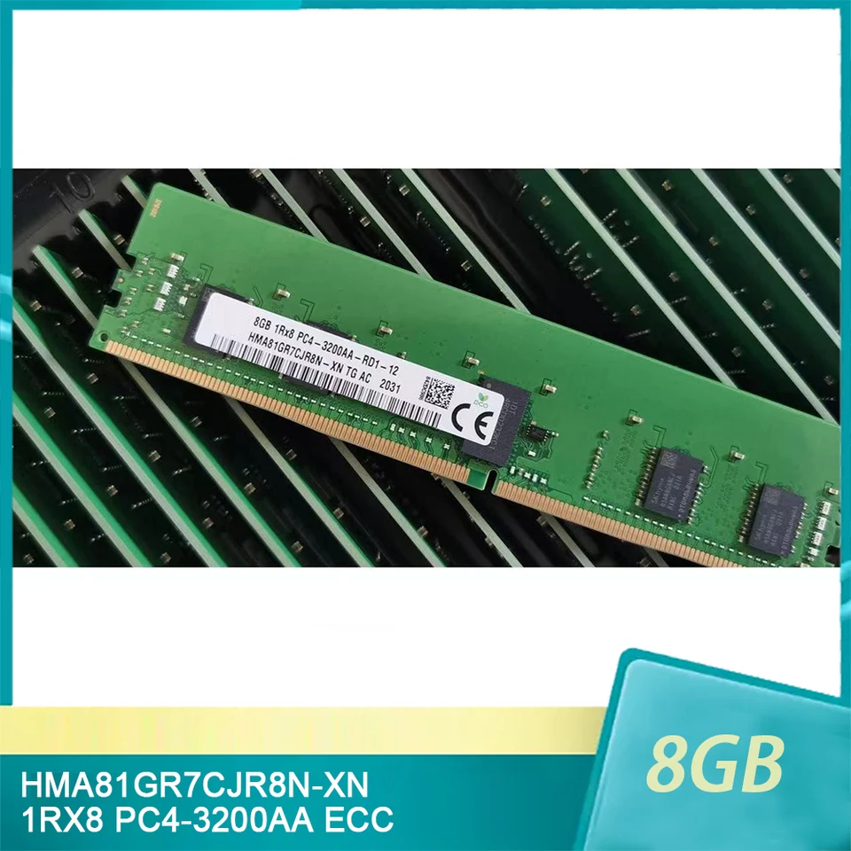 1 ks pre SK Hynix RAM 8G 8GB HMA81GR7CJR8N-XN 1RX8 PC4-3200AA 3200 DDR4 ECC Server Pamäť