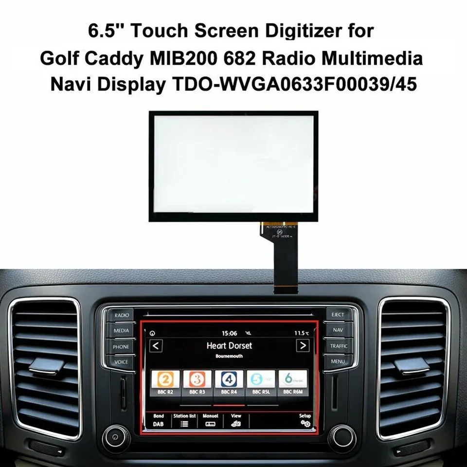 1 ks pre SkoDa MIB2 STD2 Radio Multimedia 5V NavI 6,5 palca dotyková obrazovka 40-kolíkový digitalizátor TdowvGA0633F00039