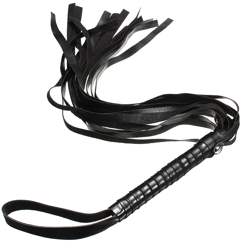 1 ks PU kožené pasáka Whip Racing Riding Crop Party Flogger Hand manžety Queen Black Horse Riding Whip Adults Games BDSM Couples