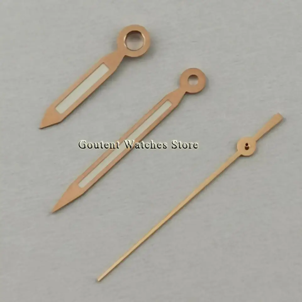 1 ks Rose Gold Watch Hands Set Luminous Fit Japan NH35 NH36 MOHE