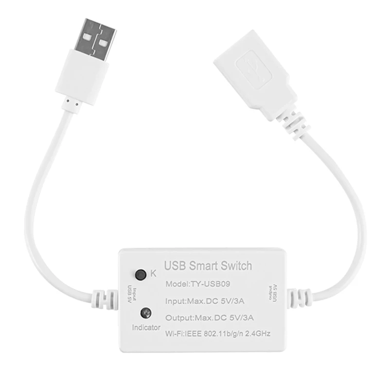 1 ks TUYA USB SMART SWITCH WIFI CONRECTIOL SMART LIFE pre USB spotrebiče pre Alexa Google Home