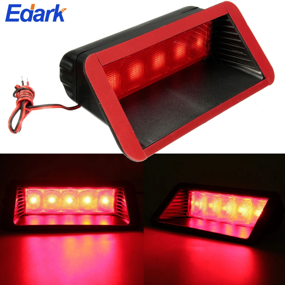 1 ks Univerzálne autá Zadné červené brzdové svetlá 12 V 5LED Stop Light Automatický nákladný automobil Cargo Tail Svetlo bezpečnostné osvetlenie Výstražné svetlá Nové