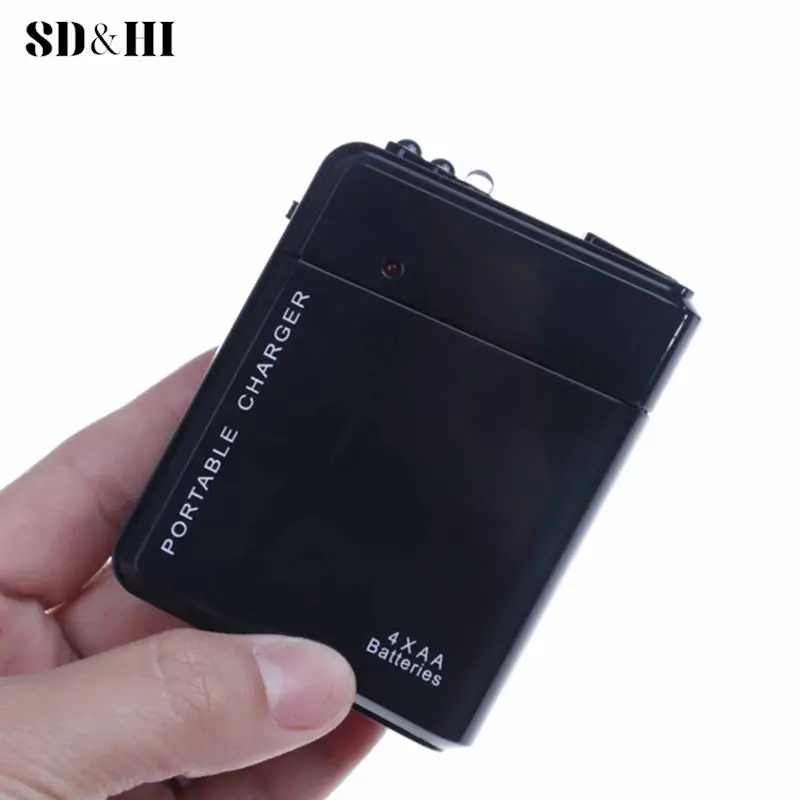 1 ks USB 4 AA batéria napájanie pohotovostnej nabíjačky prenosná univerzálna nabíjačka telefónu