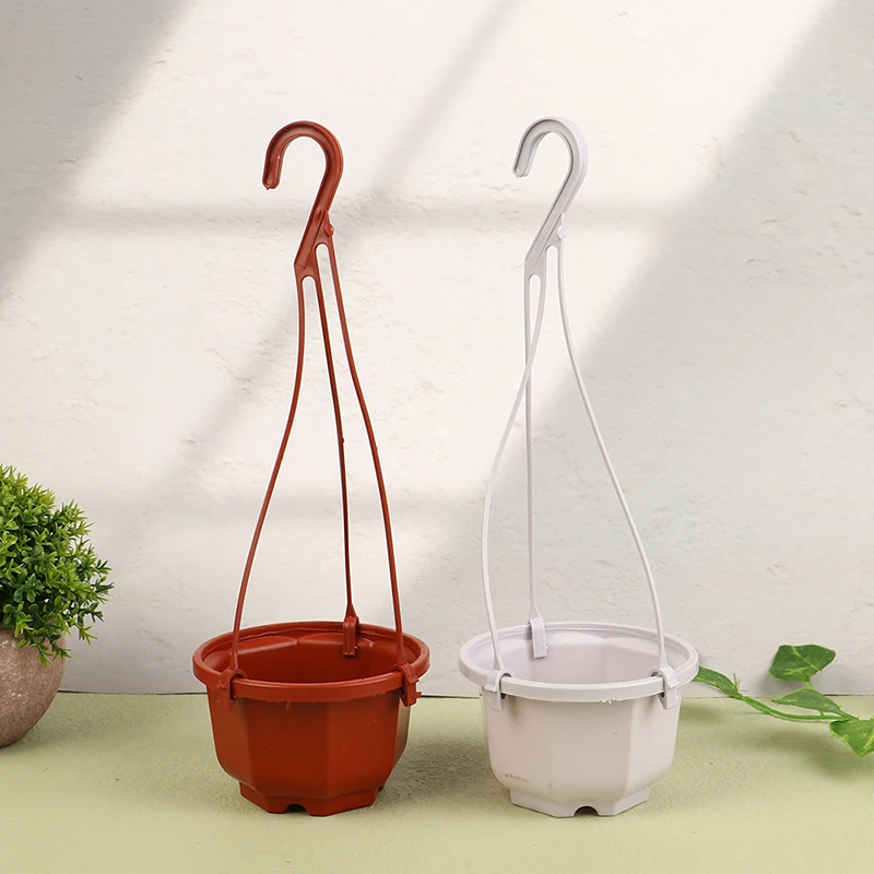 1 ks visiaci mini osemuholníkový orchideový kvetináč plastový kvet