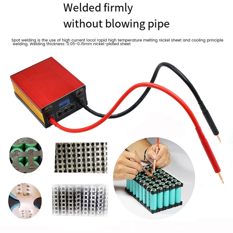 1 ks vreckový vreckový ručný spot zváračský stroj 18650 lítium batérie dotyk zvárač -us plug AC110V