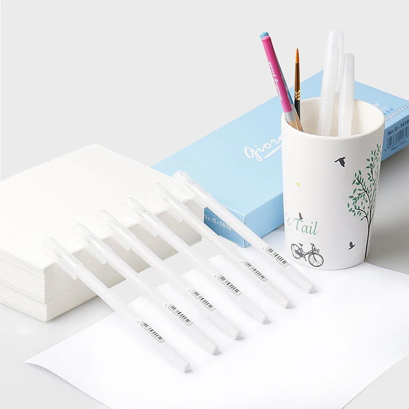 1 ks vysoké ľahké pero Watercolor Painting Creative Design Pen Color Marker DIY Paint Pen Tenká hlava biele pero Art Basic Supplies