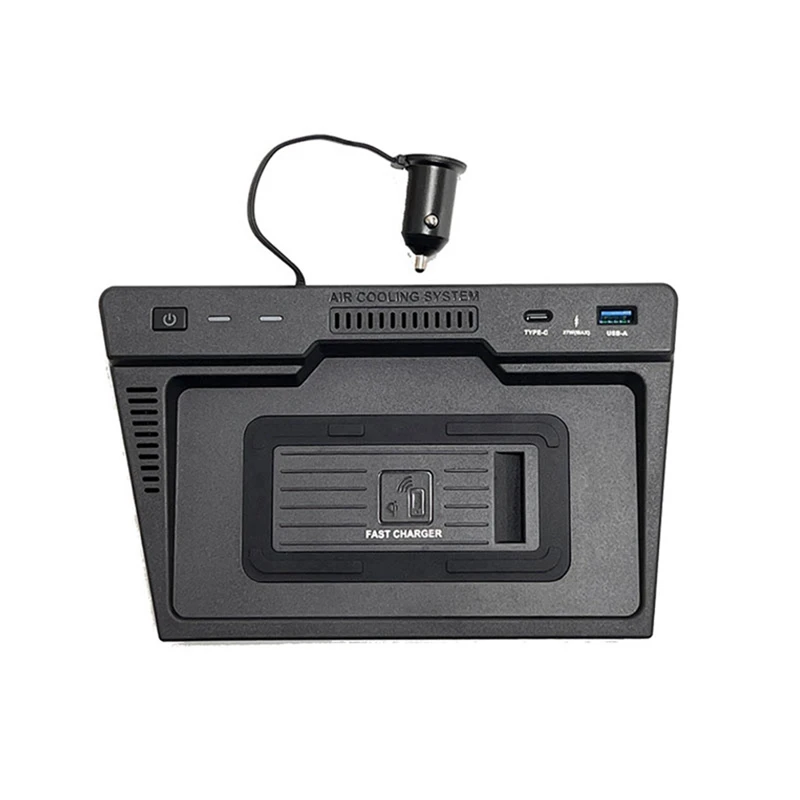 1 kus 15 W qi car Wireless nabíjanie ABS interiérové ​​príslušenstvo pre Hyundai Tucson NX4 2021 2022 Doska držiaka rýchleho nabíjačky