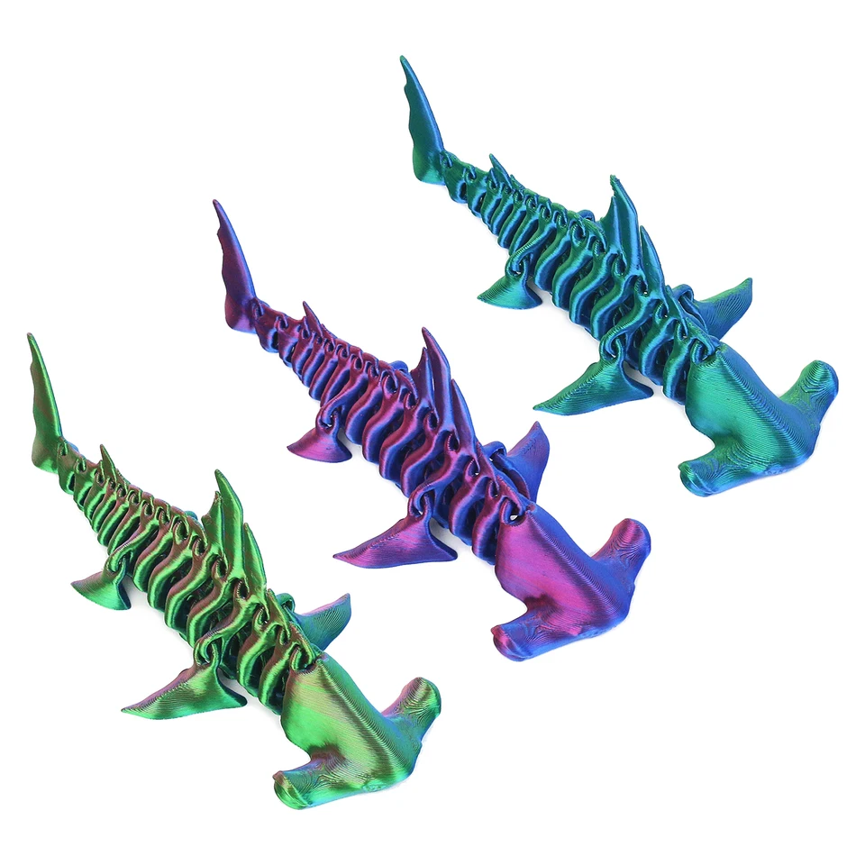 1 kus 3D tlačeného kladiva Hammerhead Shark Domov Dekore Resancie malé ozdoby a miniatúrny model darček