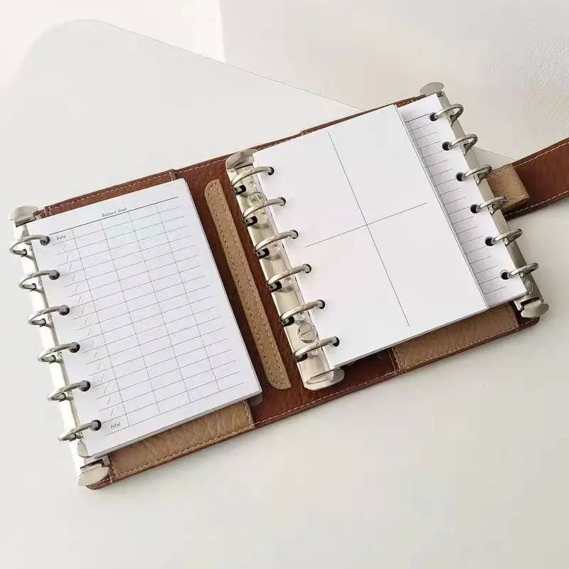 1 kus A6A7A8 Loose-Lef Spiral Spiral Notebook Kovový klipový prsteň spojivo DIY Scrapbook Plánovač Coil vyplňte papierové úložné priečinky Príslušenstvo