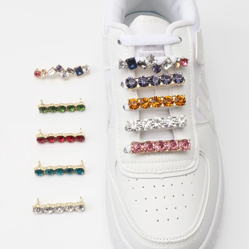 1 kus diamantu dekoratívne klipy na topánky Shoelace Clips pre tenisky šnúrky AF1 DIY faux perla lesklé kamienky pre dievčatá pre ženy