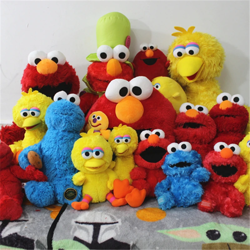 1 kus Klasický elmo plyšové mäkké hračky Dekorácia domácich plnených hračiek Big Bird Ernie Bert Cartoon Figure Figure Hračky