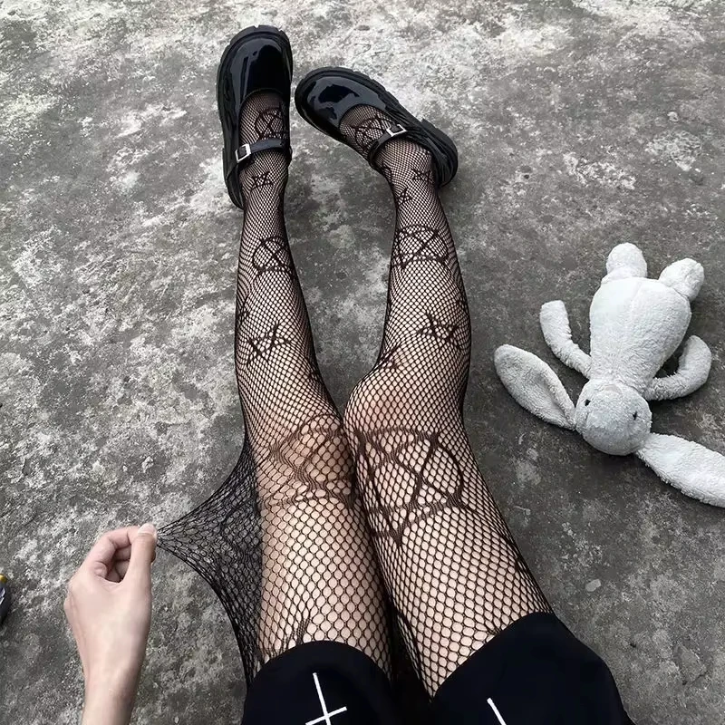 1 kus Lolita Girls Cute Pentagram Tlače legíny FEMINNÉ GOTHICKÉ PUNK MAGIC PENTAGRAM