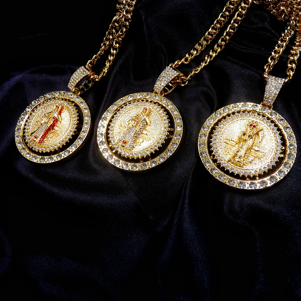 1 kus mužského módneho hip hopu Santa Muerte set s šumivý