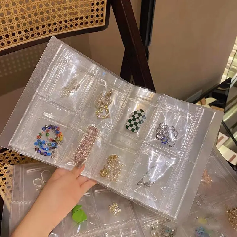 1 kusové šperky skladovacie albumy Desktop Organizátor Zásuvka Transparentný náhrdelník Náramok Ring Držiteľ šperkov v taške 3 štýly