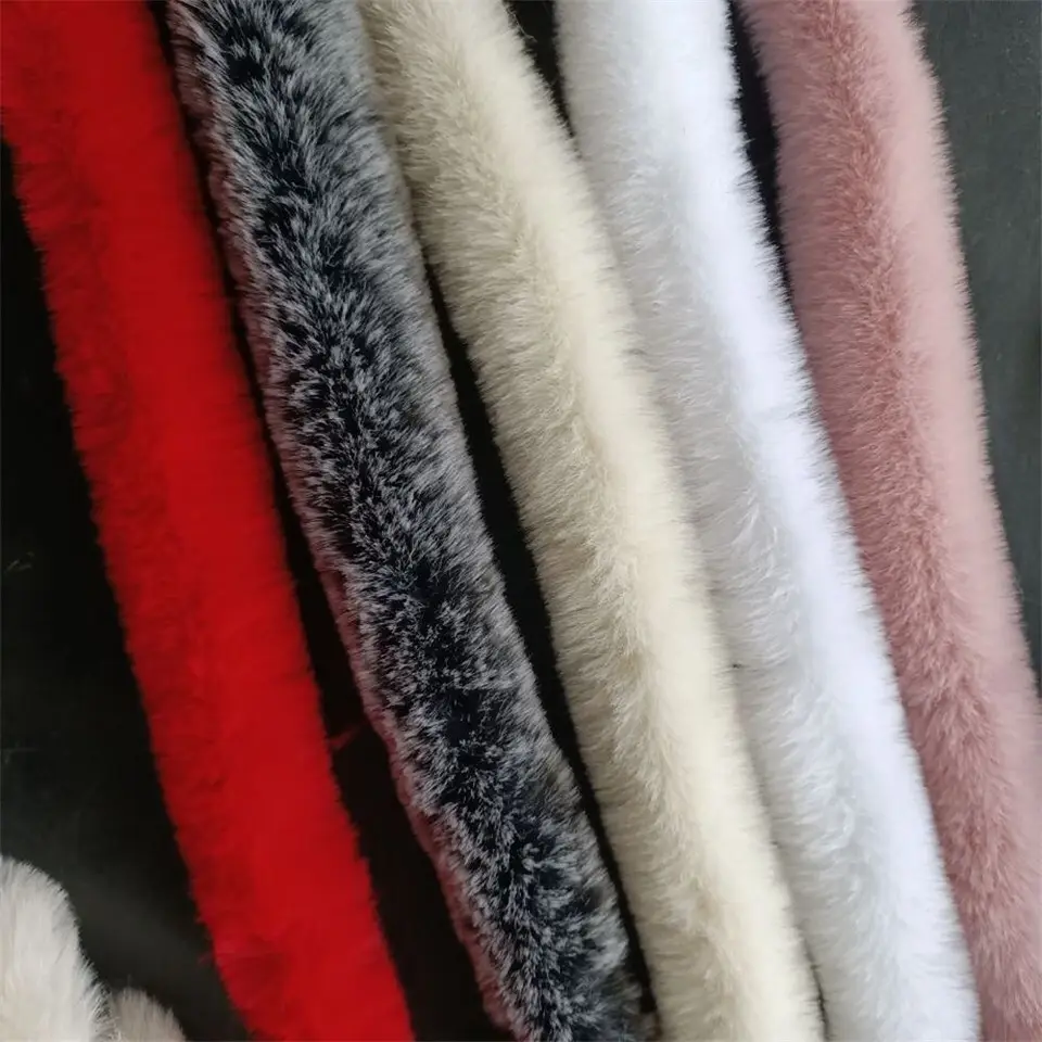 1 m faux králičie kožušinové pásky DIY