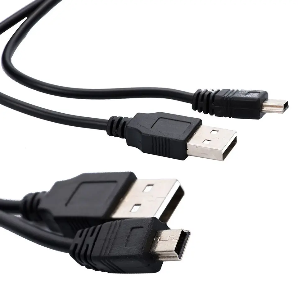 1 m fotoaparát pre reproduktory PSP MINI 5 PIN pre MP3 GPS USB až MINI 5PIN MALE Jack nabíjacie káble nabíjajúcich káblov