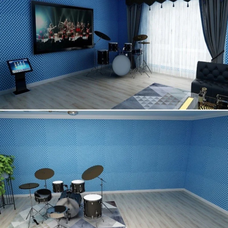 1 meter 2 cm/3cm hrúbka Akustická penová zvuková izolačná izolačná izolačné panely pre KTV Bar zvukovoo vsuúvnaté štúdio Zvukové dôkazné nástenné panely