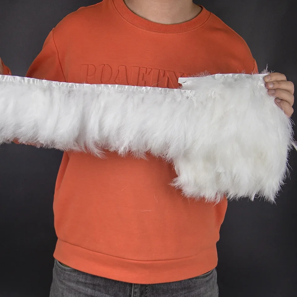 1 meter farebný marabou morčacie perie Feathers Fringe Tinker pre šaty oblečenie šitie páska na ruky príslušenstva dekorácie remeslá remeslá oblaku