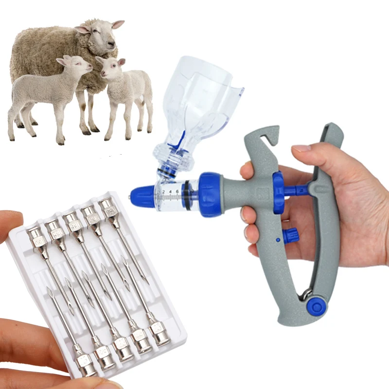 1 ml/2 ml/5 ml/10 ml Kontinuálna injekcia vakcíny s ihlami Automatická veterinárna striekačka pre kuracie kuracie chovné dobytok pre chov hovädzieho dobytka