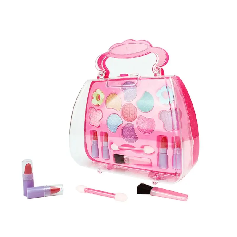 1 nastavená bezpečná netoxická deti dievča princezná make -up set set eyeshadow Lipstick Brush Kit predstieranie hračky na vzdelávanie