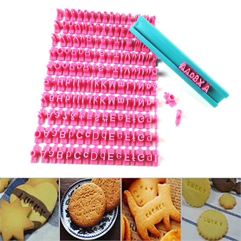 1 nastavené písmeno číslo formy cookie abecedy tlačová pečiatka DIY tlač reliéfu plesne sušienky Cutter Cake Cake Tools Tools
