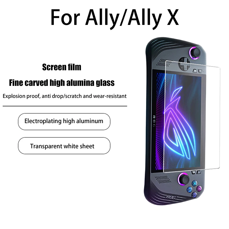 1 Nastavte DIY príslušenstvo ochranné temperované sklo pre ochranný film ASUS ROG Ally/Ally X Anti-Scratch