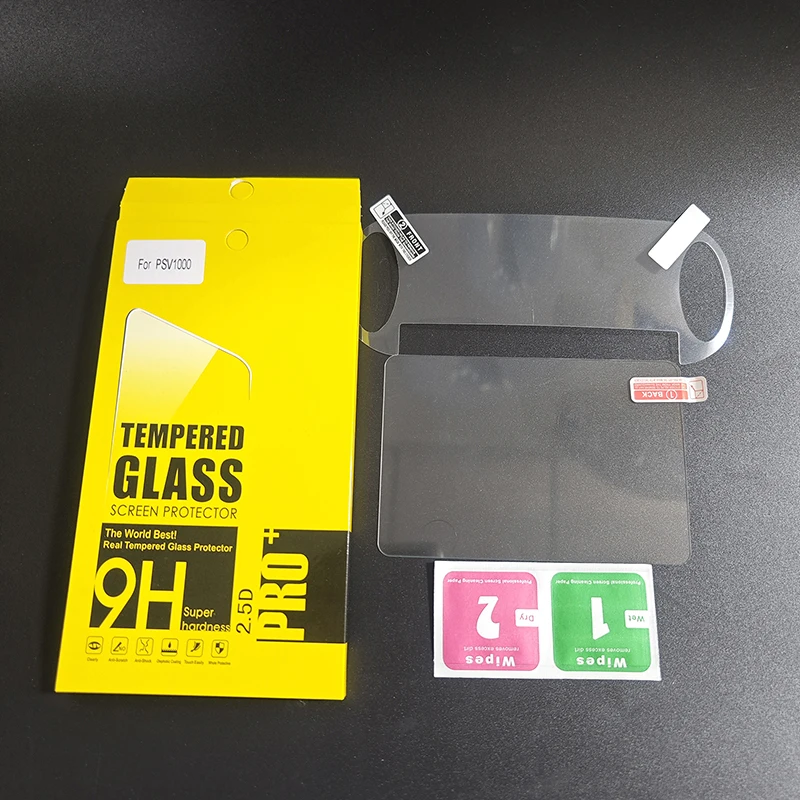 1 nastavte DIY príslušenstvo temperované sklo číre plné HD obrazovky Ochrana obalu predný zadný film pre psvita ps vita psv1000
