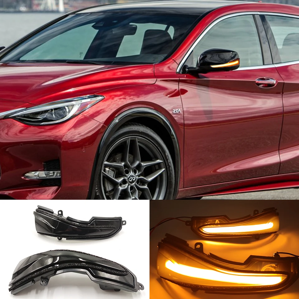 1 Nastavte dynamické indikátorové svetlo Signálneho zrkadla LED SIGNAL SIGNATION pre Infiniti Q30 Q50 Q60 Q70 QX30 QX50 QX60 QX70