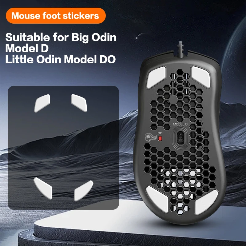 1 Nastavte náhradnú nálepku myši proti nálepke proti skĺznutiu myši s myšou podložkou pre slávny model O/Model D Gaming Mouse pre počítačového hráča