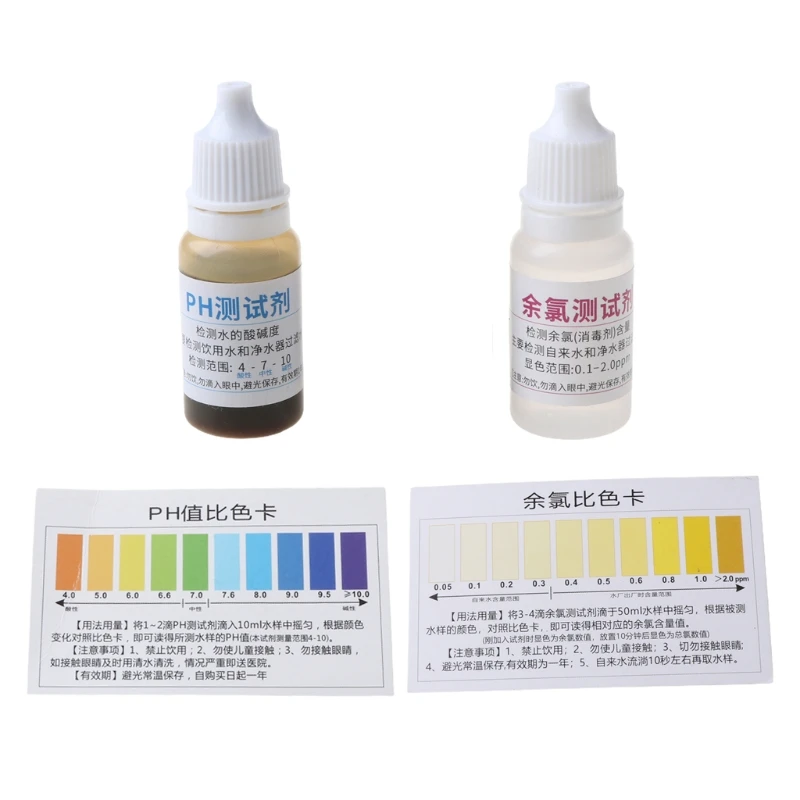 1 Nastavte praktické pH A2O vodné pH oto Dual Test Kit s testovacou kartou pre 100-125 testov