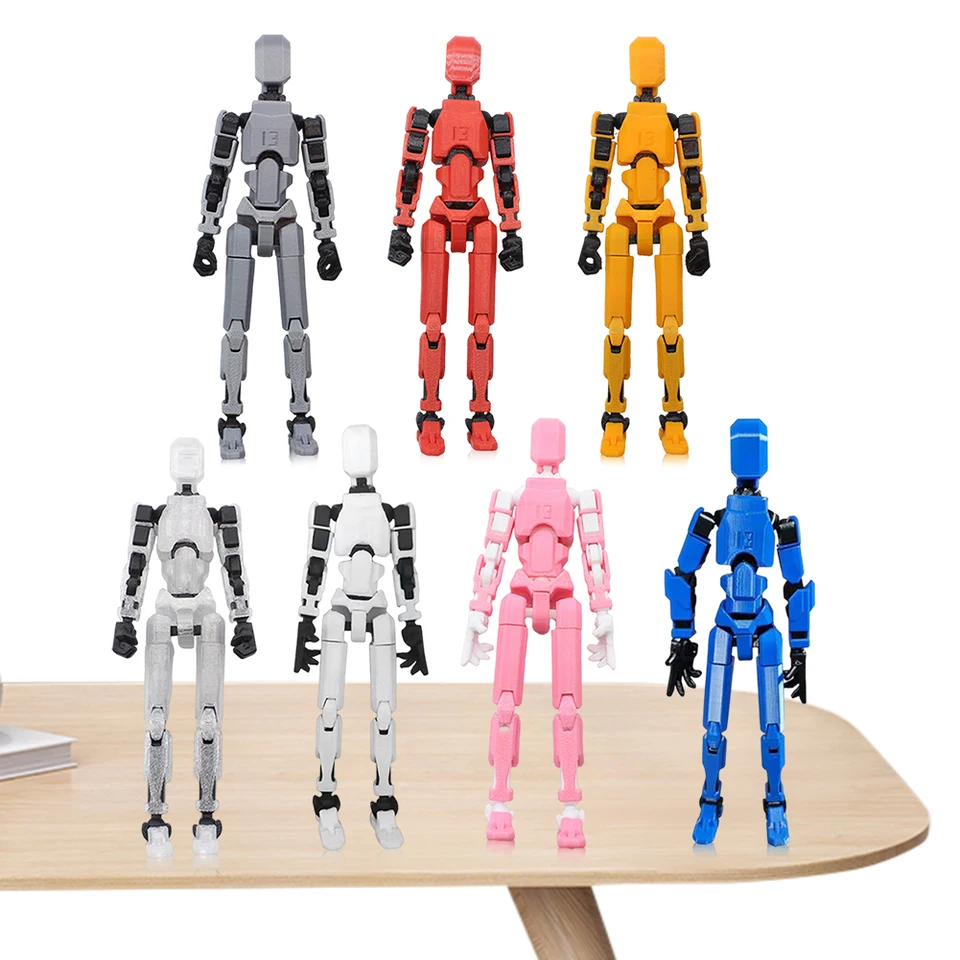 1 Nastavte viac artikulárne akcie Obrázky Multi-Jointované pohyblivé 3D tlačené figuríny figuríny 13 figúr hračiek hračky rodičov-deti