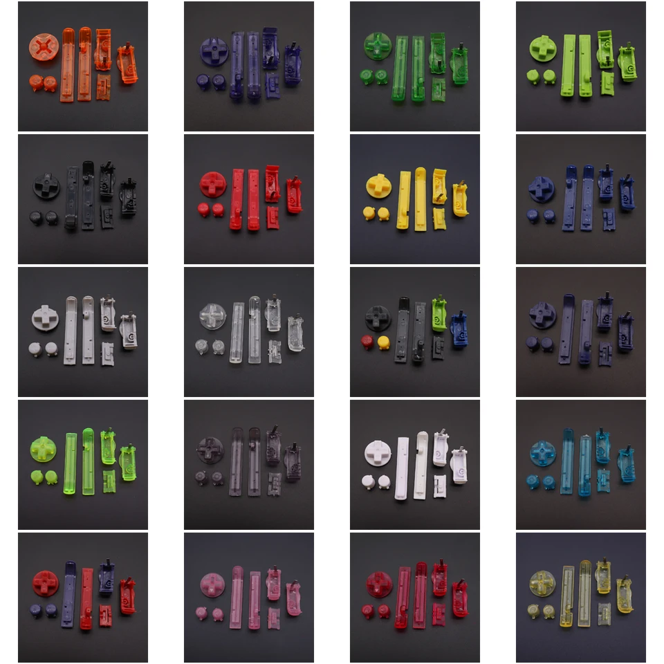 1 Nastavte vysokokvalitné AB farebné LR tlačidlá Klávesnice pre Gameboy Advance Button Frame pre gba D podložky zapnuté tlačidlá