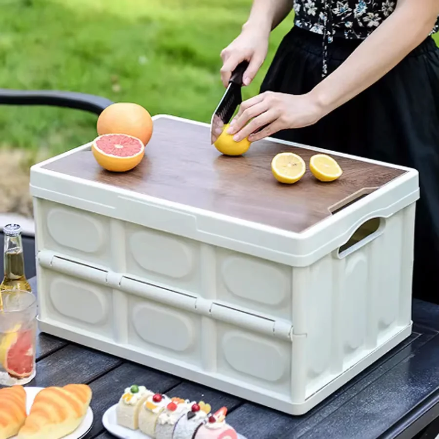 1 Outdoor Camping Storage Box s rukoväťou 15L skladacia úložná skrinka Prenosná kempingová a pikniková skladovacia batožina