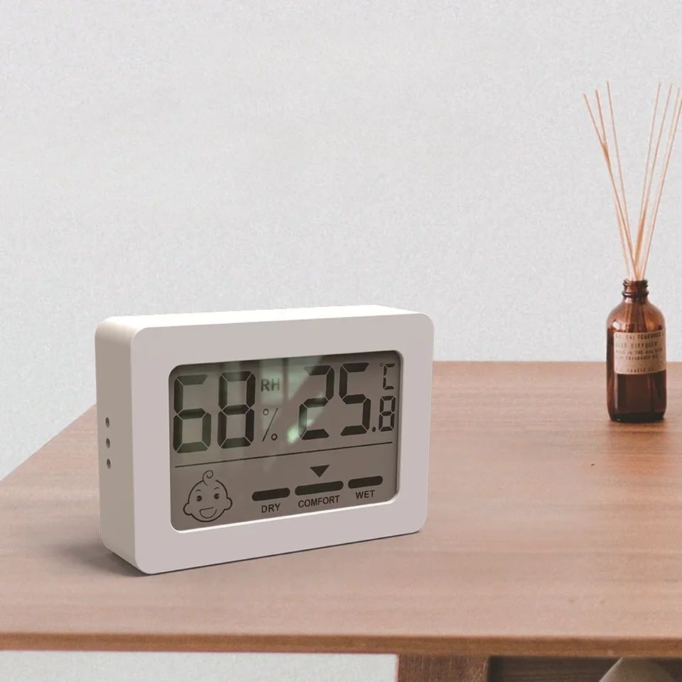 1 pc elektronická teplota a merač vlhkosti digitálny termostat v interiéri Mini LCD Digitálna teplota a vlhkosť
