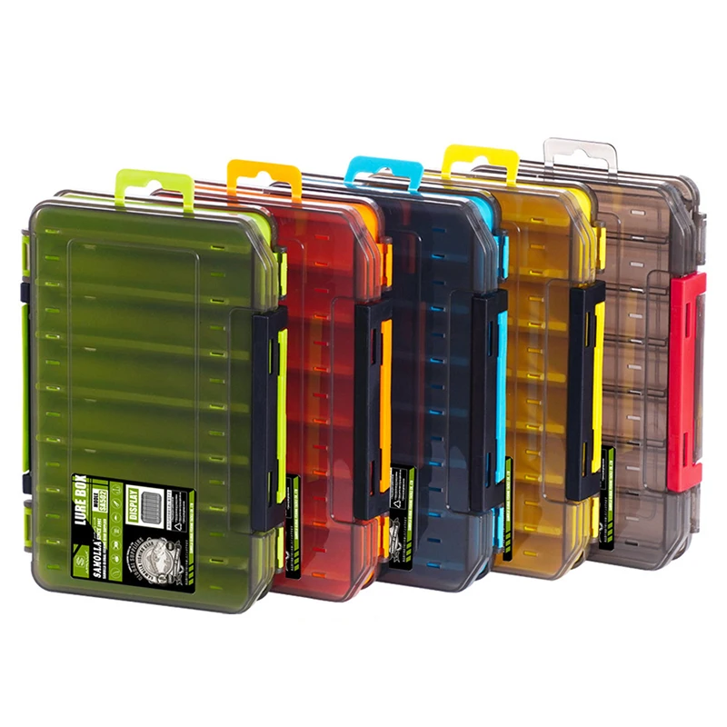 1 PC Fishing Tackle Box 12 Odložky Rybárske príslušenstvo Láska na skladovanie háčika obojstranný rybársky nástroj Organizátor