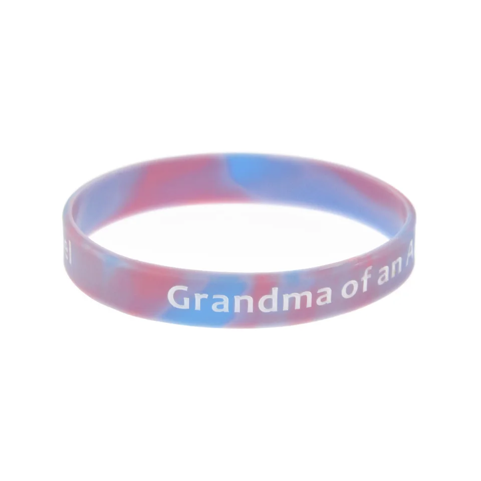 1 pc Grandma Grandad Auntie z anjelského silikónového náramku Family GiftBand Wristband
