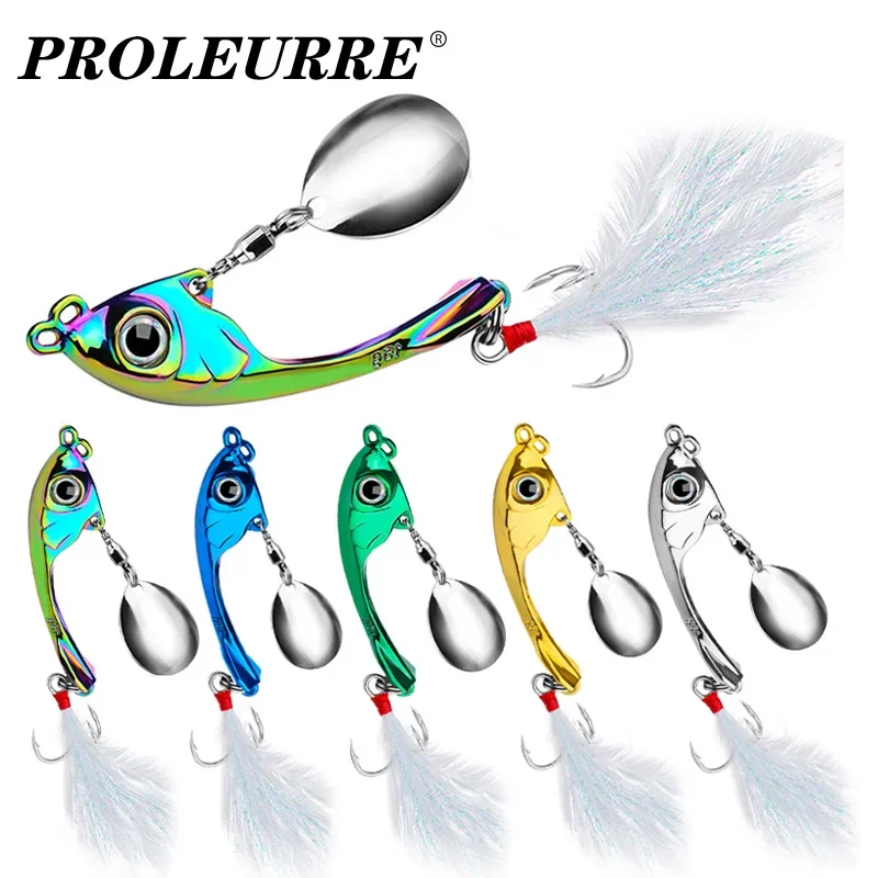 1 pc spinner kovová lyžica VIB rybárske návnady 9g/13g/17g vibračné rotácie flitry Wobblers Trolling Artificial Bait for Bass Pike