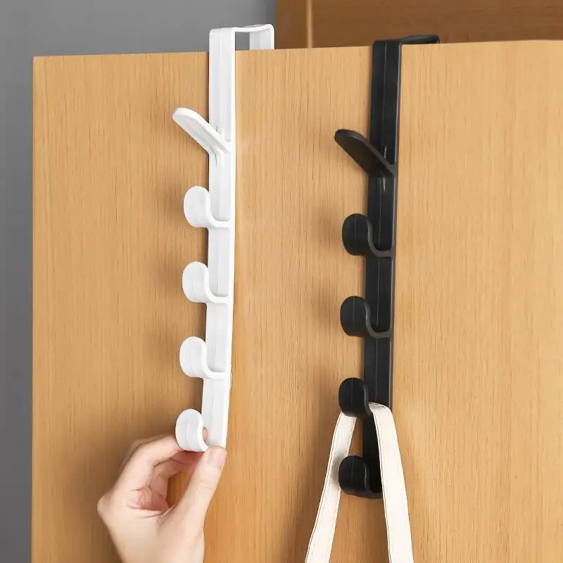 1 pc spálne dvere šaty na šaty dverí v skrinke Dvere Sladk bez problémov Plastové domáce skladovanie Organizácia Hook Wallet Rack