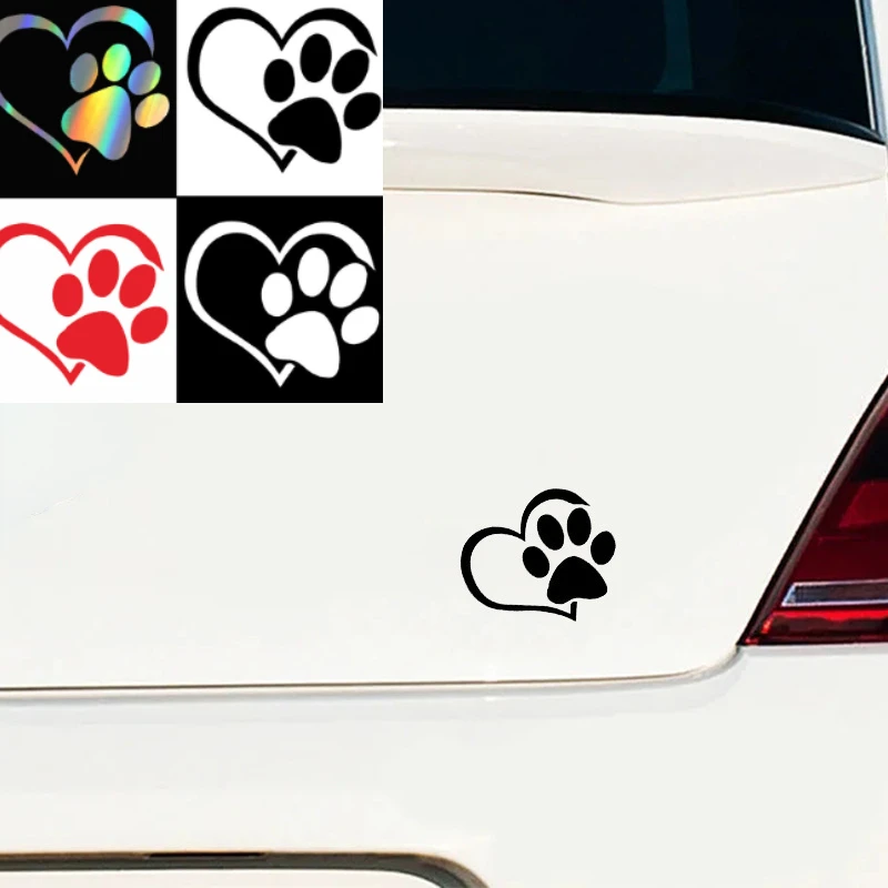 1 plechové nálepky Kreatívne nálepky Paw Animal Dog Cat Foots Foots Nálepky na nálepku automobilu Motocykel Vonkajšie doplnky