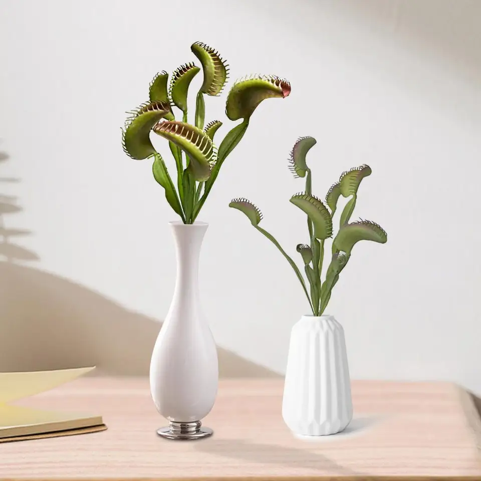 1 Pobočka Umelá rastlina, ktorá sa nezbledne, nie je zvädnutá plastová umelá letka Grass Plant Home Party Desktop Dekorácie
