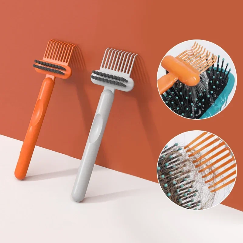 1 počítače Nástroj na čistenie kefy na vlasy 2 v 1 hrebeňový čistiaci kefový hrebeň Čistiace kefy Mini Remover Odstránenie prachu Home Salon Použitie